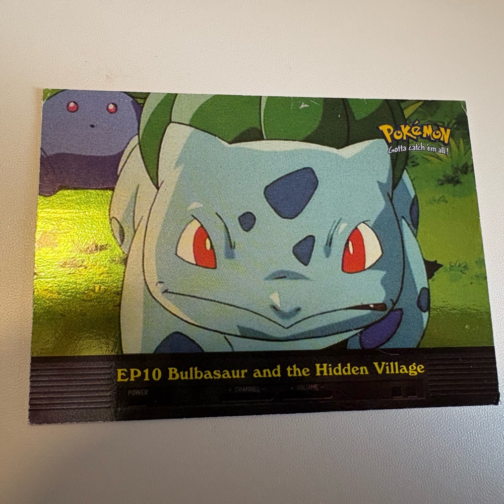 Vintage Bulbasaur Collectible Pokemon Episode Card - Green